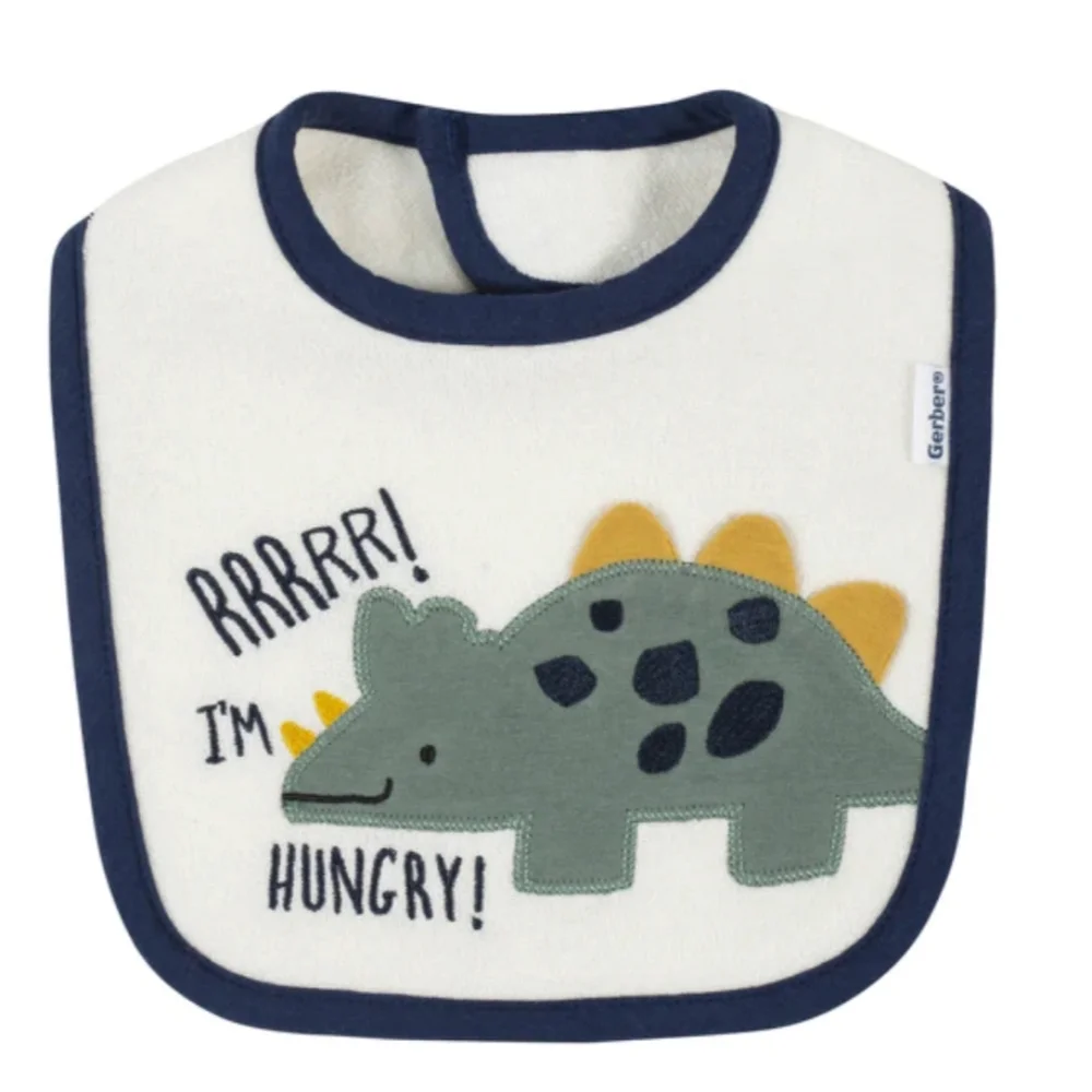 Gerber 4-Pack Baby Boys Dino Bibs